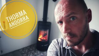 Обзор печи Thorma Andorra. Живой объект с выводом дымохода через стену