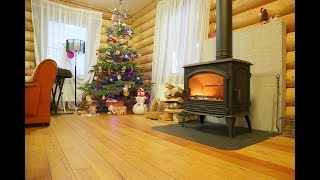 Печь камин Dovre 760 WD. Отопление в деревянном доме